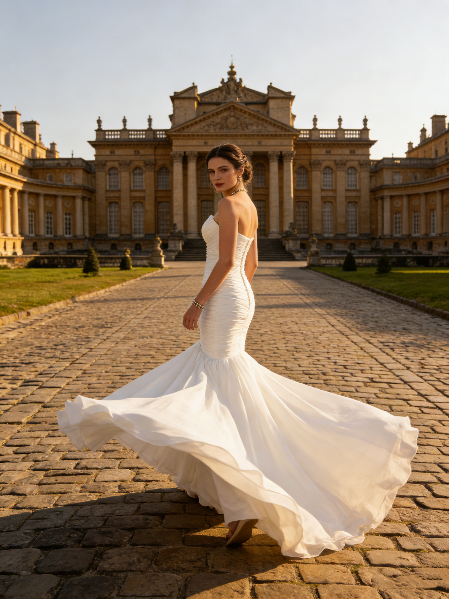 ZT013 Elegant Ruched Mermaid Wedding Dress with Sweetheart Neckline