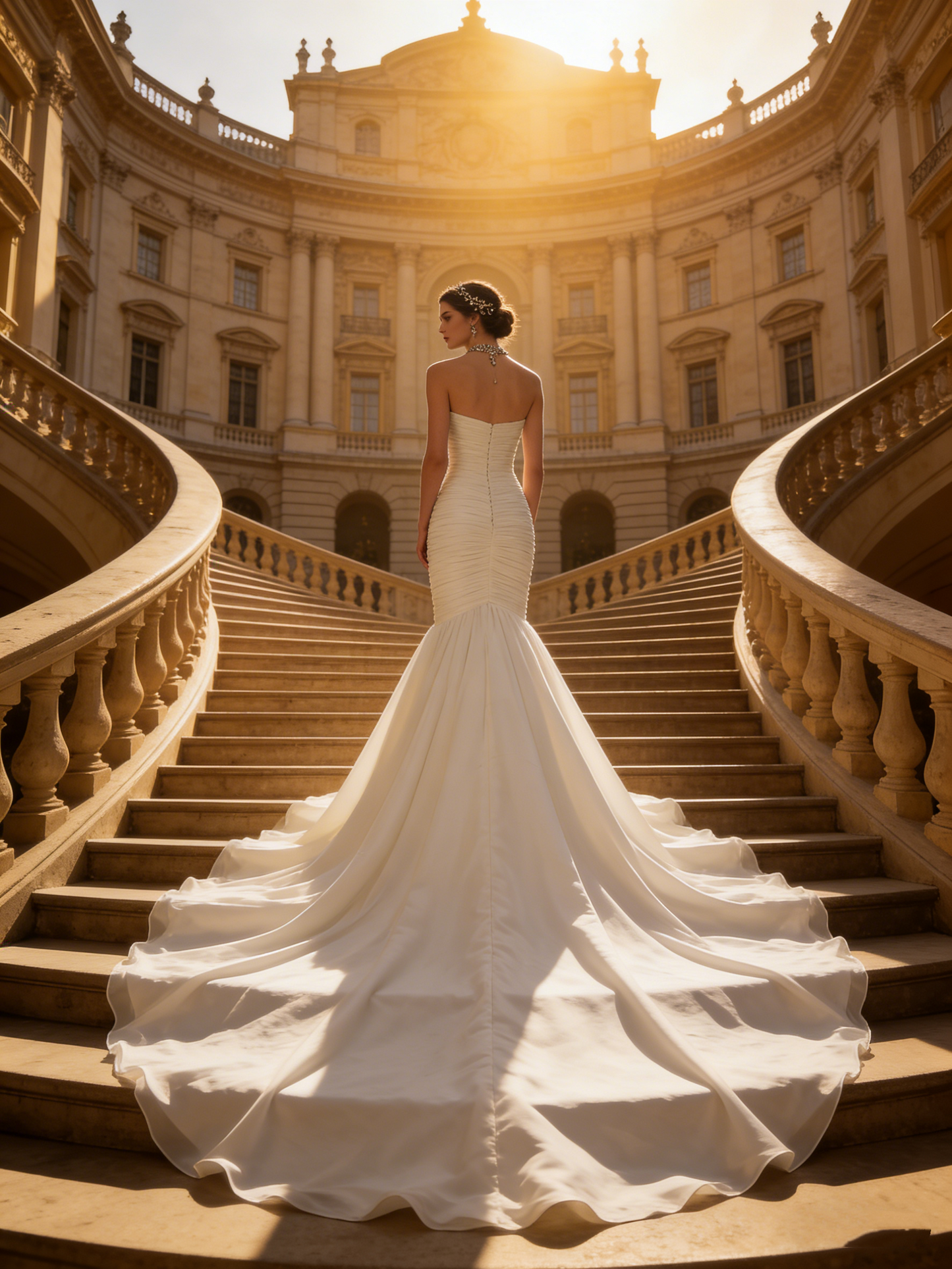 ZT013 Elegant Ruched Mermaid Wedding Dress with Sweetheart Neckline